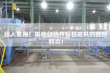 驚人發(fā)現(xiàn)！揭秘自動開箱封底機的獨特特點！