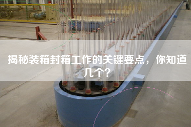 揭秘裝箱封箱工作的關(guān)鍵要點(diǎn)，你知道幾個？